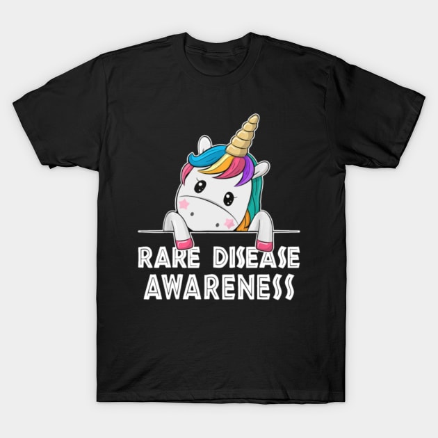 Unicorn Lovers Rare Disease Awareness Funny T-Shirt by Kink4on